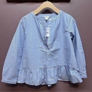 Crewcuts Blue and White Striped Kids Blouse